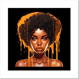 Afrocentric Woman Dripping With Melanin Posters and Art